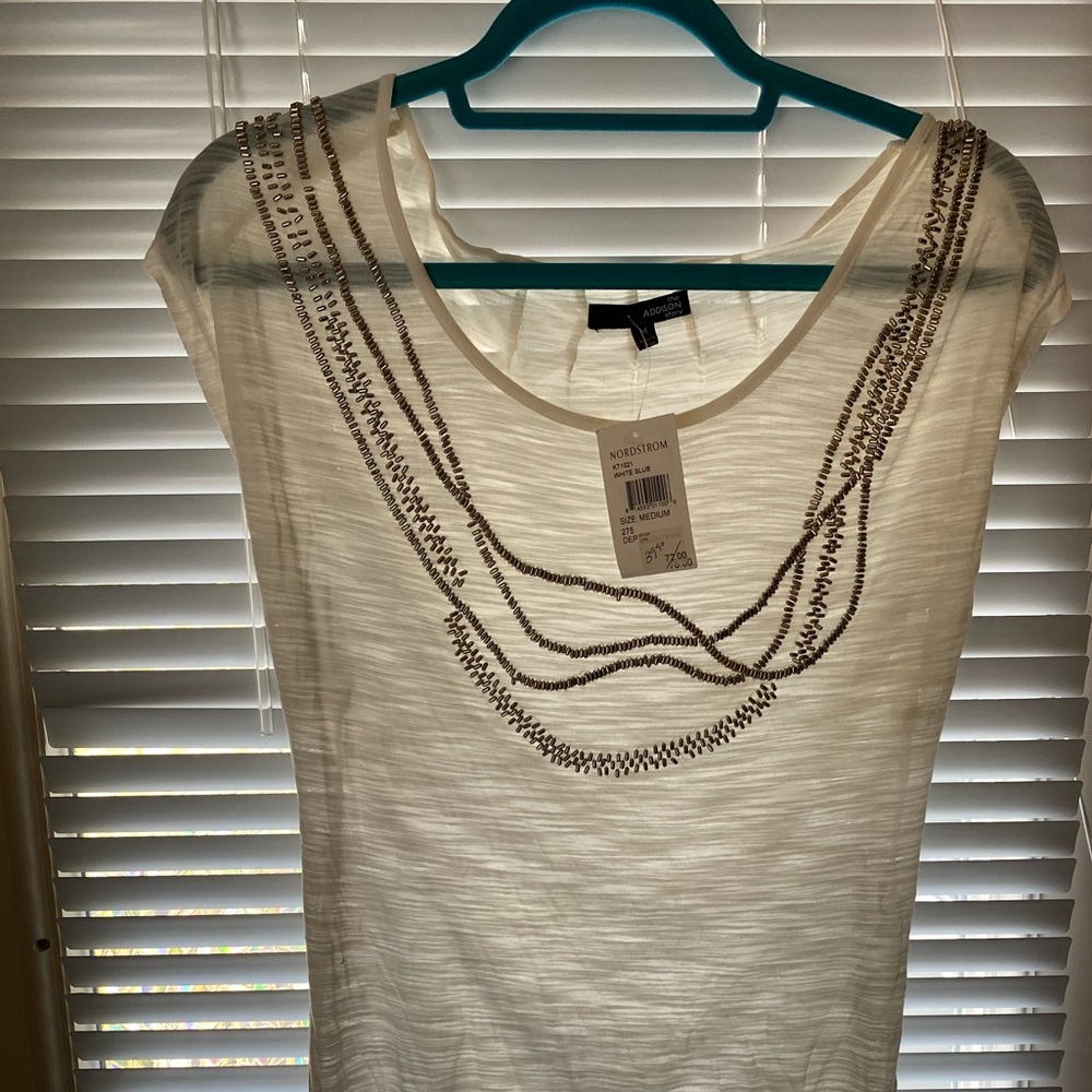 Sheer white blouse